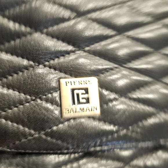 Vintage Pierre Balmaim Black Quilted Leather Chain Bag - Picture 8 of 13